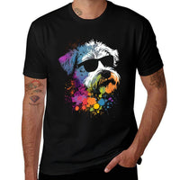 Schnoodle Walking Dog Fans Schnauzer Dog  Stretchy T-Shirt