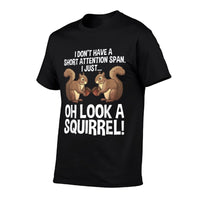 Funny ADHD Squirrel Design For Men Women Chipmunk Pet Lovers  Fade-proof Color T-Shirt