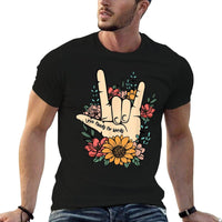 Sign Language ASL Love Needs No Words Special Education Spee  Vintage-inspired T-Shirt