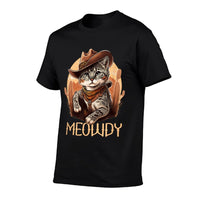 Meowdy Cat Funny Howdy Meme Western Cowboy Kitten  Cotton T-Shirt