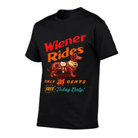 Wiener Rides Only 25 Cents Free-Today Only Vintage Design  Graphic-printed T-Shirt