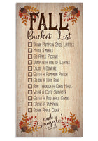 Fall Bucket List - Canvas