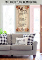 Fall Bucket List - Canvas
