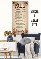 Fall Bucket List - Canvas