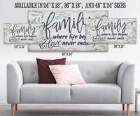 Family Where Life Begins - Canvas