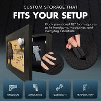Family Tree Hidden Gun Safe - Handcrafted Gun Concealment Decor - Hidden Gun Shelf for Quick Access