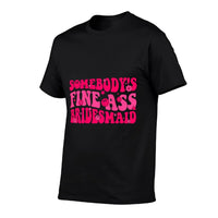 Bridesmaid Bride Squad Bridal Shower Groovy Bachelorette  Trendy Pattern T-Shirt