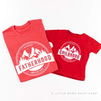 Fatherhood(Full Size) w/ Sleeve Detail + Childhood (Full Size) - The Greatest Adventure - Set of 2 Shirts