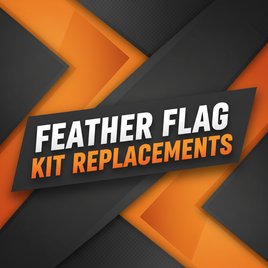 Feather Flag Kit Replacements - Charcoal Orange