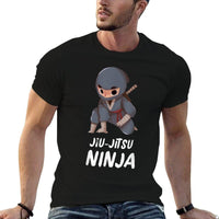 Jiu-Jitsu Ninja Boy Funny Martial Arts Sports  Rolled Sleeves T-Shirt