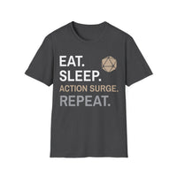 Fighter Class T-Shirt – 'Eat, Sleep, Action Surge, Repeat'