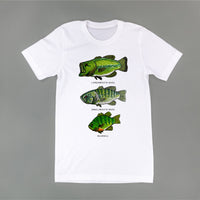 Bass And Bluegill Chart (Hand Drawn) - Unisex Tee