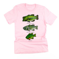 Bass And Bluegill Chart (Hand Drawn) - Unisex Tee