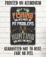 Fishing and Hunting - Metal Sign