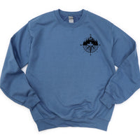 Fishing Compass - Fishing Scene (pf&b) - BASIC Fleece