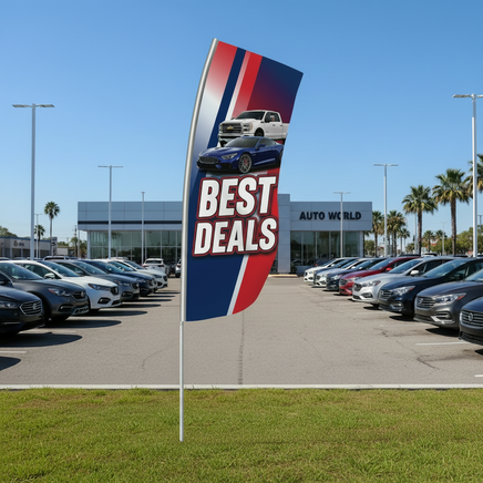 Flag Pole Direct in Grass at Dealership