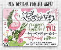 Flamingo Wisdom - Metal Sign
