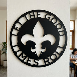 Custom Metal Wall Art - Personalized Fleur De Lis Sign