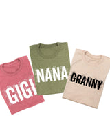 (Choose Your Grandma Name) - Floral Design - Unisex Tee