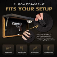 Hidden Gun Storage Cabinet with Faith Over Fear Art Concealment Furniture
