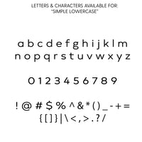 Simple Lowercase - Semi-Custom - Comfort Colors Tee