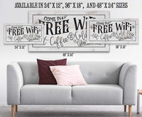 Free WiFi Hot Coffee & Cold Beer - Canvas