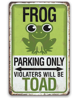 Frog Parking - Metal Sign