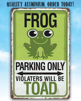 Frog Parking - Metal Sign