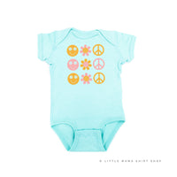 3x3 - Retro Happy Flowers - Child Tee