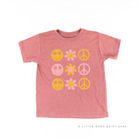 3x3 - Retro Happy Flowers - Child Tee