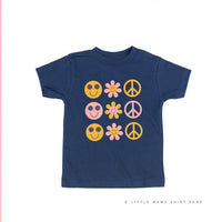 3x3 - Retro Happy Flowers - Child Tee