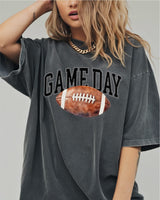 Watercolor Football - Game Day - Comfort Colors Tee
