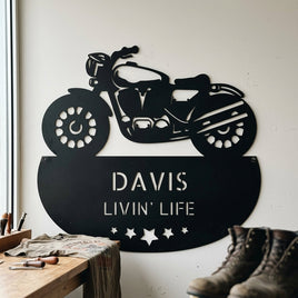 Custom Metal Wall Art - Personalized Biker Sign