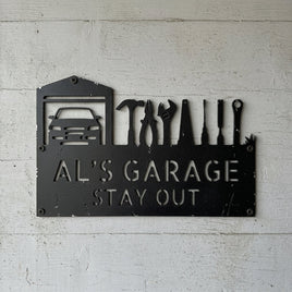 Custom Metal Wall Art - Personalized Garage Sign