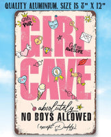 Girl Cave - Metal Sign