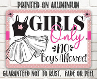 Girls Only - Metal Sign