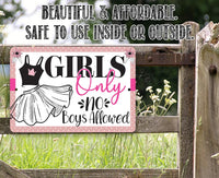 Girls Only - Metal Sign
