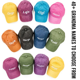 Choose Your Name Hat - Italic - Mom, Aunt, and Grandma Names