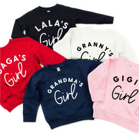 "____ Girl" - (Choose Your Grandma Name) - Child Sweater