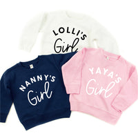 Custom Name's Girl - (PERSONALIZE IT!) - Child Sweater