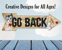 Go Back - Directional Arrow - Metal Sign