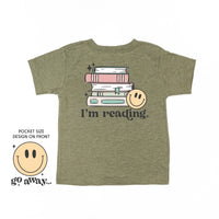 Go Away... Pocket Design on Front w/ I’m Reading. Full Design on Back - Child Tee