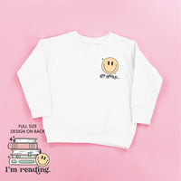 Go Away... Pocket Design on Front w/ I’m Reading. Full Design on Back - Child Sweater
