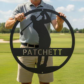Custom Metal Wall Art - Personalized Golf Course Name Sign