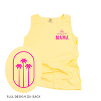 Good Vibes Mama & 3 Palm Trees (pf & b) - Comfort Colors TANK