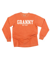 "(Choose Your Grandma Name) - Est. (Select Your Year)"  - Long Sleeve Comfort Colors Tee