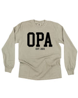 "(Choose Your Grandpa Name) - Est. (Select Your Year)" - Long Sleeve Comfort Colors Tee