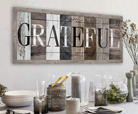 Grateful in Multi Pattern - Canvas
