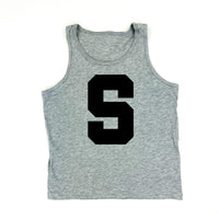 VARSITY INITIALS - CHILD TANK - HEATHER GRAY
