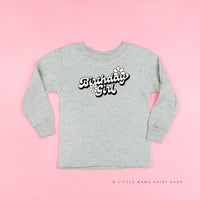 Daisy - Birthday Girl - w/ Full Daisy on Back - Child Long Sleeve Tee